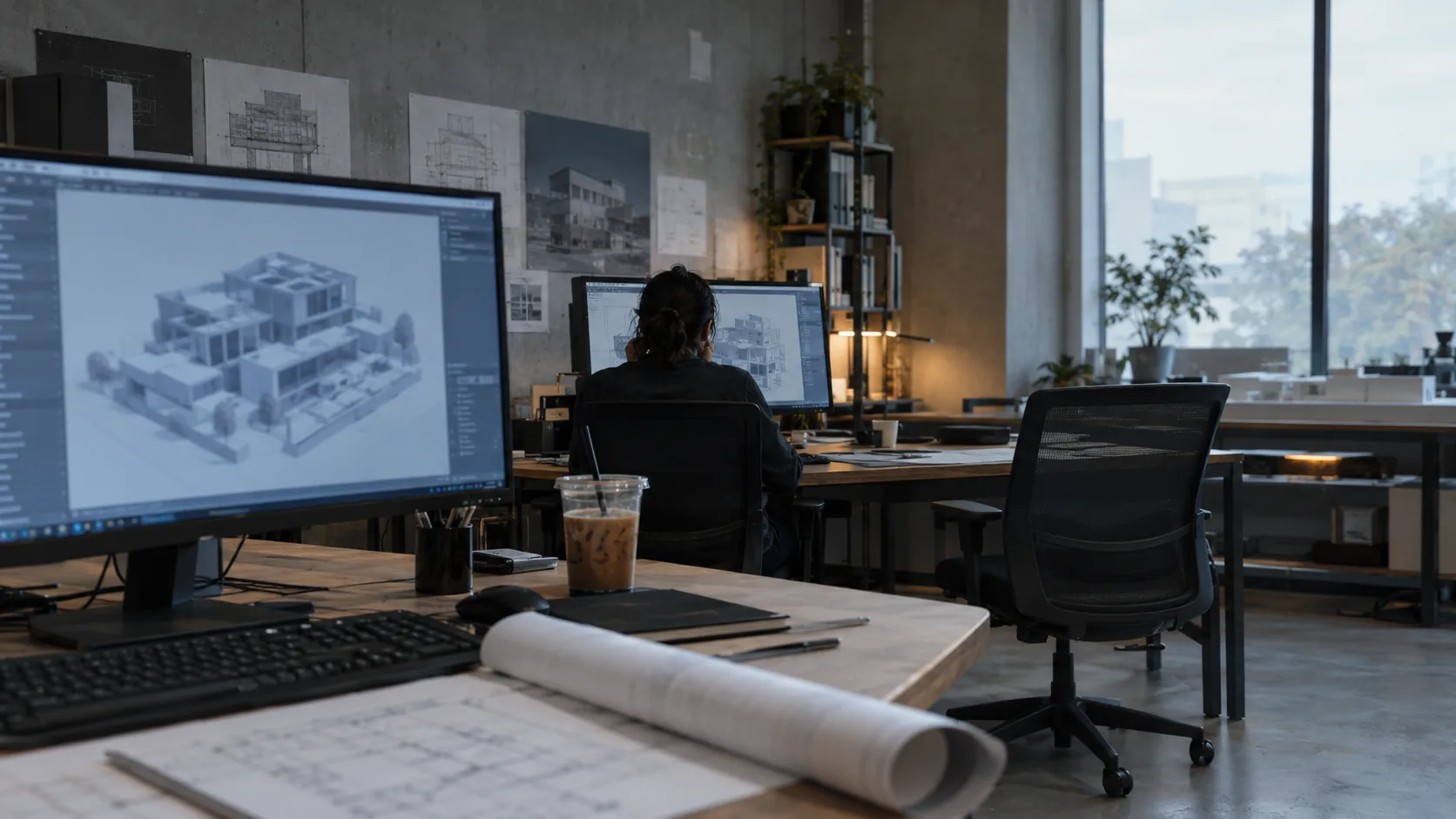 Coordinated federated BIM model of a mid-rise commercial building