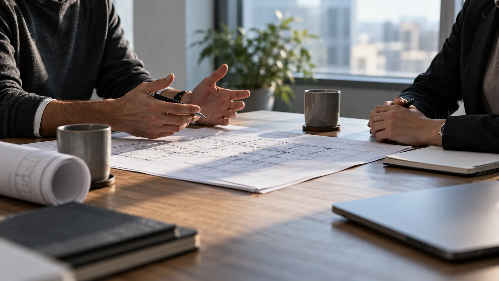 Project team reviewing a prospective outsourcing partner's pilot package against firm standards