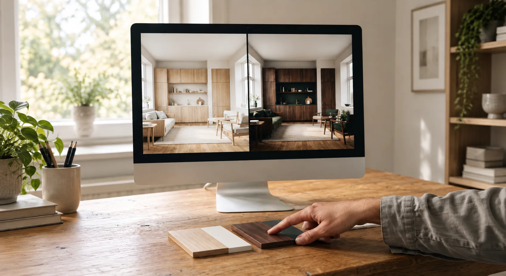 Illustrative visualization for interior rendering.