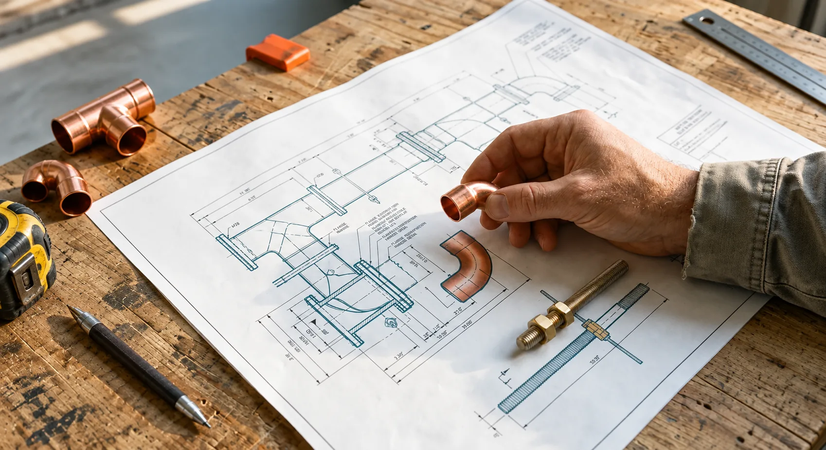 Schematic illustration of mep shop drawings.