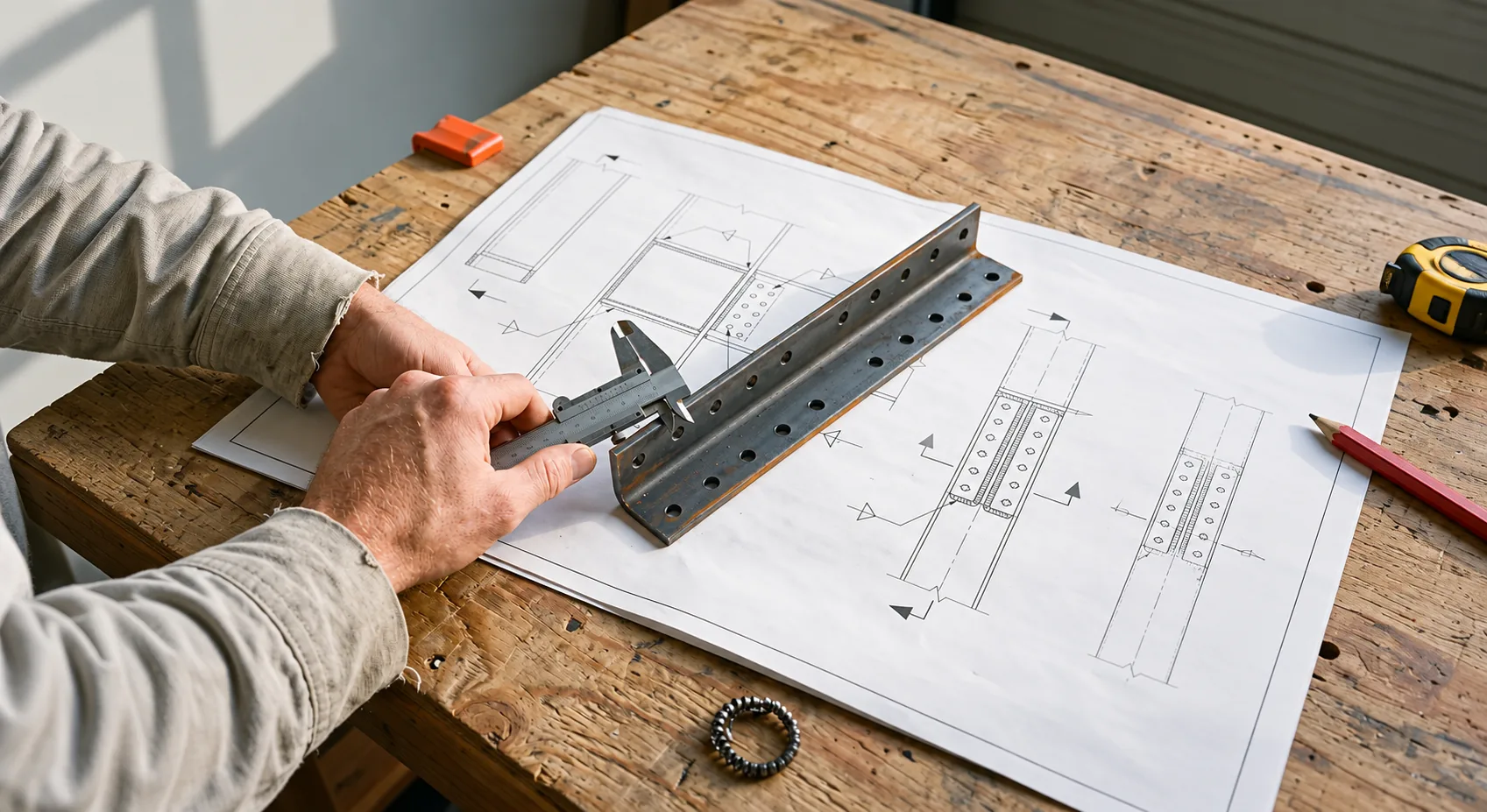 Schematic illustration of steel detailing.
